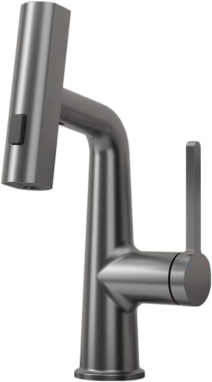 Modern Pull Out Kitchen Faucet 360° Swivel Single Lever Mixer Tap with 4 Spray Modes Stylish White Sink Faucet for Home Bar and Kitchen Use