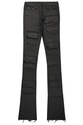 Men's Petrus Coated Super Stacked Flare Jean2