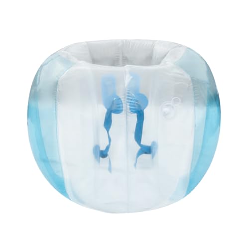 Toyvian Inflatable PVC Bumper Ball for Adults Outdoor Fun Sports Game Prop Transparent and Blue Body Bubble Suit Safe Non Odor Material for Active Play and Friendly Competition