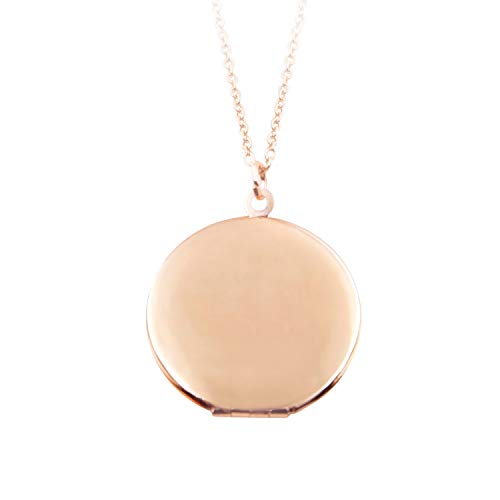 Power Wing Round Locket Necklace That Holds Pictures Circle Living Memory Lockets Women Mom Jewelry Gold Tone #TOP5