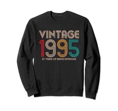 Vintage 1995 27th Birthday Gifts Retro 27 Years Old Sweatshirt