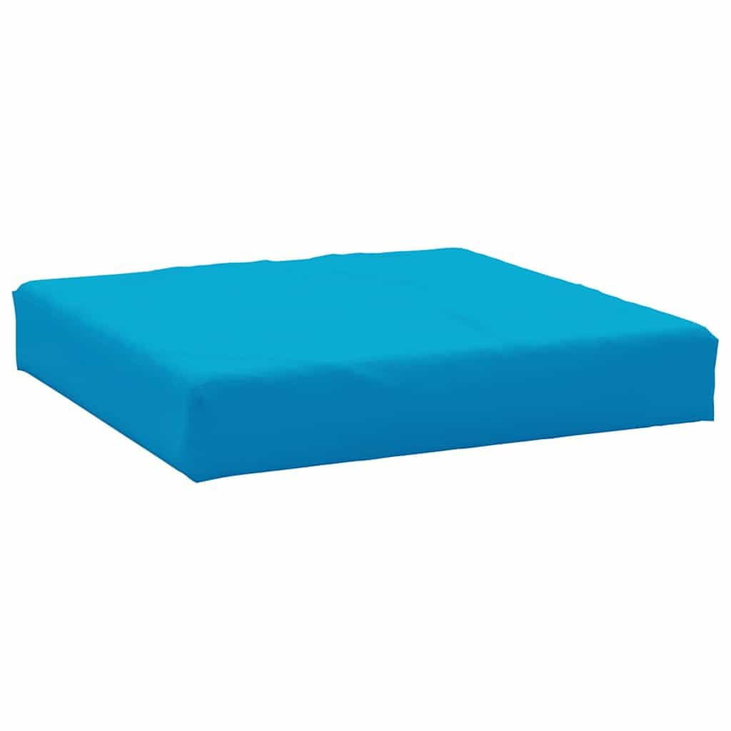 Coussin de palette bleu clair 60x60 cm pour assise de jardin en tissu Oxford durable