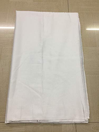 Image of BKRKJ Women's Lizibizi Cotton Unstitched Dress Material Plain Fabric by Meter for Sewing Suit,Salwar,Blouse,Shirt,Kurta,Pyjama,Pathani,Kameez,Chudidar,Patiyala (White 1, 4 Meter)