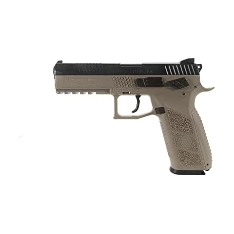 ASG CZ P-09 .177 Caliber Pellet/BB Gun Blowback Air Pistol, Black/Flat Dark Earth Cover