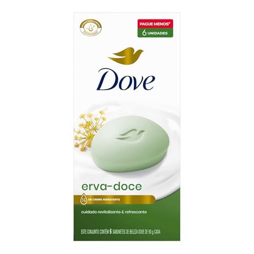 Dove Sabonete Em Barra Erva-Doce 90G 6 Unidades