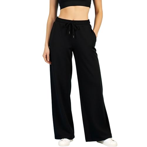 Neteson Pantalones Chándal Mujer Tiro Alto Pantalones Deportivos Cargo Elasticos Pantalon Jogger Mujer Ancho con Bolsillos para Jogging Yoga Fitness Casual Pants
