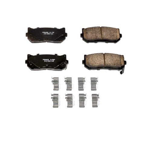 Image of PowerStop Rear Brake Pads for Kia Sephia 1998-01 | Kia Spectra 2000-04 - Z17 Ceramic Brake Pads with Installation Hardware, 17-775