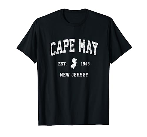 Cape May, New Jersey, New Jersey, New Jersey, Design sportif vintage T-Shirt