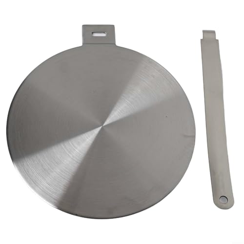 Filteilect Placa de distribución de calor, para placa de inducción de acero inoxidable, difusor de calor, placa de acero inoxidable (20 cm)