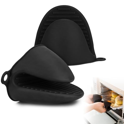 1 Paire Gant de Cuisine épais en Silicone,Gants de Four Résistant à la Chaleur, Gants de Cuisine Antidérapants, Gant Cuisine Anti Chaleur pour Cuisiner,...