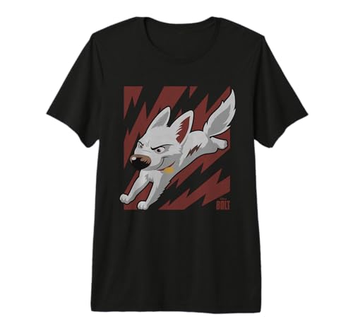 T-shirt Premium Disney Bolt le Super Chien en coton haut de gamme pour fan