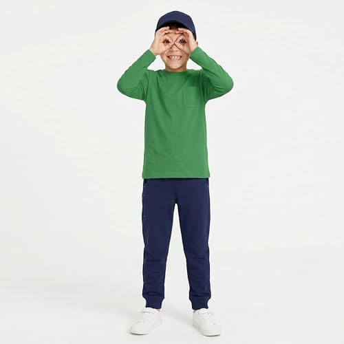 Image of Mightly Boys and Girls' Long Sleeve Raglan Shirt | Organic Cotton, Colorful Casual Stylish Clothes, Soft&Fresh Crew Neck Tee