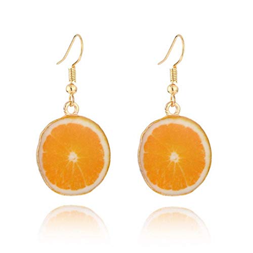 1pair Früchte Ohrringe Frucht-ohr-bolzen Lustige Nette Ohrringe Orange Tropfen Baumeln Frauen