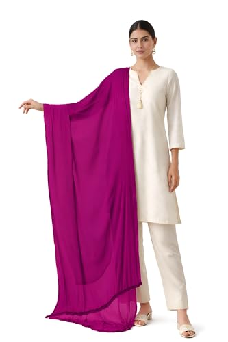 Image of MYRAH Chiffon Solid Casual Daily Use Dupatta For Women's & Girls Length - 2.50 Meter