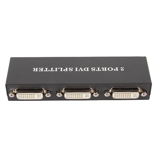 DVI-Splitter 1:2 Verteilungs-Duplikator f&uuml;r PC, Laptop, DVR, Projektor, HDTV - Verlustfreie &Uuml;bertragung (EU-Stecker)