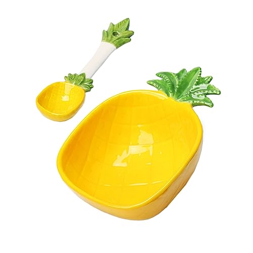 ERINGOGO Pineapple Design Bowl Salad Rice Bowl for Spoon Fun Cartoon Tableware for present for Boys