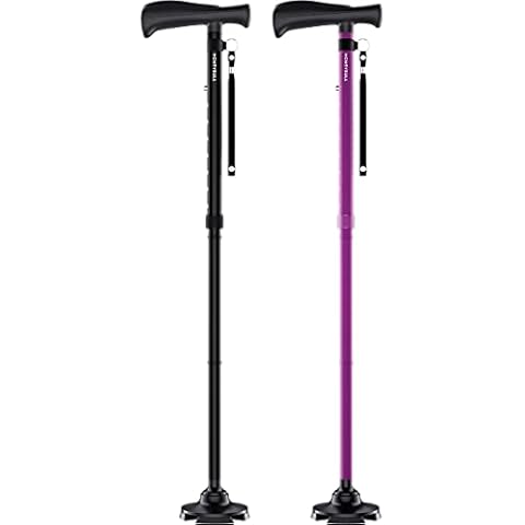HONEYBULL Walking Cane Double Pack (Black & Purple) Cover