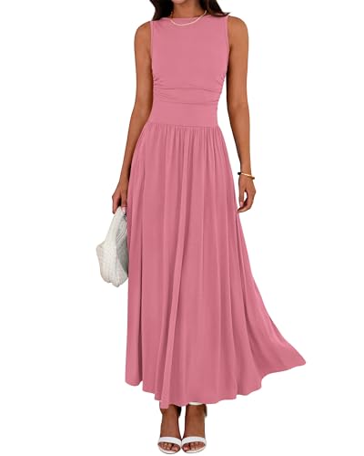 Comfortable Maxi Dresses Flowy Sleeveless Vacation 23 comfortable maxi dresses - pink
