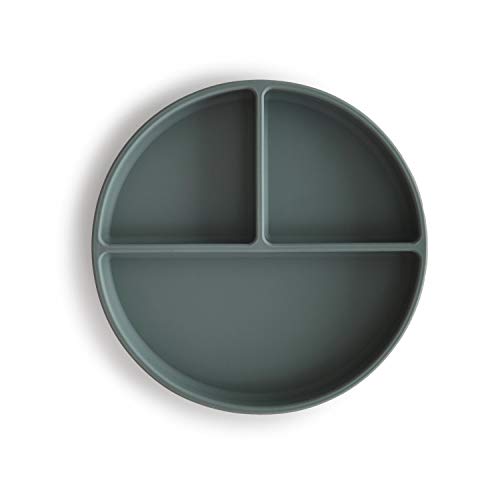 Image of mushie Silicone Suction Plate | BPA-Free Non-Slip Design (Dried Thyme)