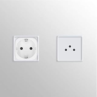 kwmobile Adattatore da Viaggio Svizzera Tipo J - 2x Adattatori da Presa Schuko EU a Spina Tipo-J - Travel Plug Adapter Maldive Madagascar - Bianco