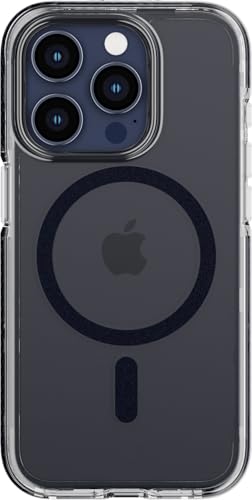 tech21 Evo Crystal für iPhone 15 Pro - Kompatibel mit MagSafe - Aufprallschutz Case - Blue Titanium – Ansicht 1