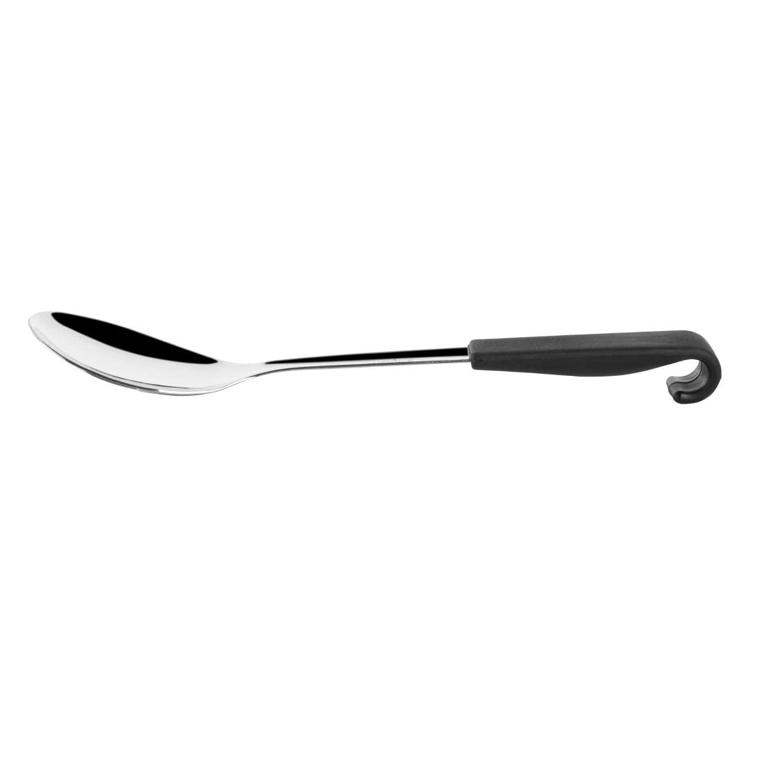 Vogue Professional Black-Handled Large Serving Spoon, Stainless Steel & Black - Image 2