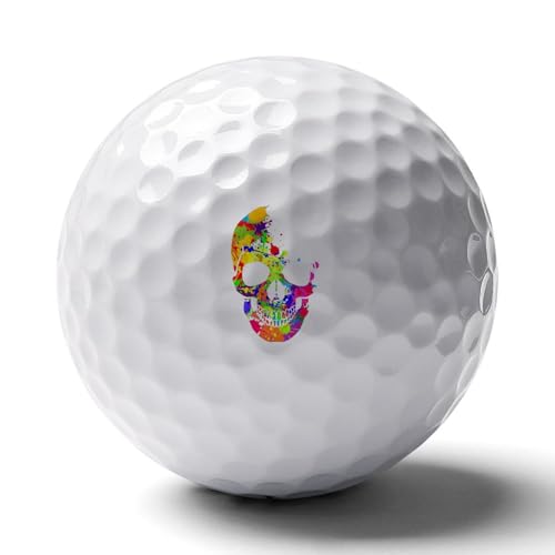 Watercolor Skull Logo Golf Balls Personalized Ball Custom for Men Women Boyfriend Husband