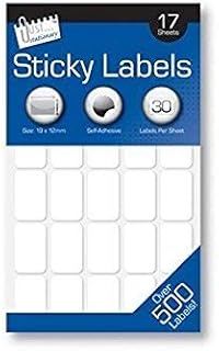 500 x Small Sticky Labels Price Stickers Self Adhesive Retail 19mm x 12mm Blank