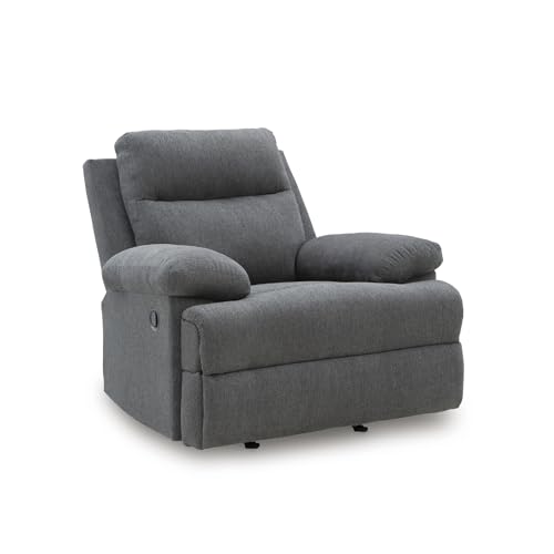 Image of Signature Design by Ashley Rocker Recliner Chair, Charcoal Chenille