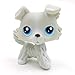 mipsl Action Figures Grey Collie Dog Blue Eyes Kids Toy Gift 363