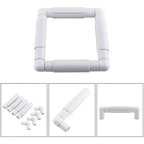 CENPEK Square Embroidery Hoops Q Snaps for Cross Stitch 6 x 6 Inch Plastic Embroidery Frames Hoop Clips for DIY Craft Sewing Quilting - Image 3