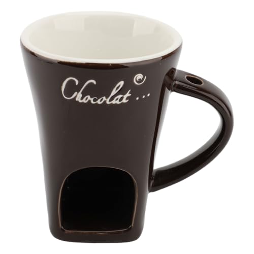 Czekoladowa Topnienie Fondue Kubek, Kubki Fondue Tealight, Ceramic Butter Ogrzebsze Garnek, Zestaw z Widelcami, Słodki Kubek Fondue, Idealny na Urodziny, ślub, Randka i Więcej