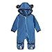 Beccom Unisex Kinder 0-12M Baby Strampler Body Cute Bear Onesies Baby Hooded Romper Langarm Warm Outfits Jungen und Mädchen 0-12 Monate, blau, 12 Monate