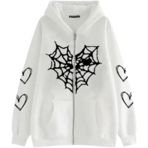 Hooded Zipper Cardigan Hoodie 3D Printing Fashion,Black Gothic Hoodies for Men and Women Y2k Sweatshirts 2000s Clothes (COLOR19,X-Large)