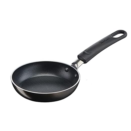 Tefal B57000 Simple Cook mini blini koekenpan 12 cm | antiaanbaklaag | eenvoudig te reinigen | veilig koken | geklonken handvat | thermisch signaal | zwart (niet voor inductie)