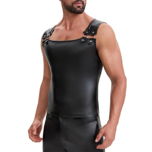 Musculosa de piel sintética con hebillas metálicas regulables de alta resistencia 2