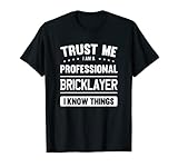 Camiseta de albañil para albañilería. Conozco cosas diseño temático para tu contratista favorito, albañil de unión, albañil de la empresa de ladrillo, albañil de construcción o albañil profesional.