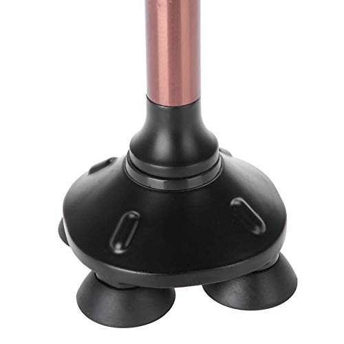 Bastón Plegable, Muleta Giratoria de 360 ​​​​Grados para Bastón para Guía de Bastón Plegable de Aluminio con Alarma de Luz LED