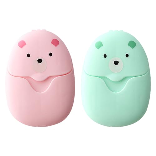 EODKSE Jabones de Papel Portátiles para Viajes y Campamentos - Pack de 2 Cajas con 100 Hojas de Jabón Desechable, Lavado de Manos y Actividades al Aire Libre,