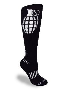 3-Pack Black and White The Ultimate Grenade Knee-High Fitness Socks2