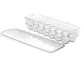 Saganizer egg holder for refrigerator or camping Clear acrylic egg storage