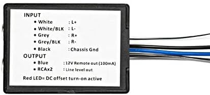 Kicker 46KISLOC2 Speaker Wire-to-RCA Line-Out Converter w/LOC+12v Turn on Lead