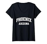 Photo Gallery donna phoenix arizona bianco curvo stile college testo souvenir phx maglietta con collo a v Photo Gallery donna phoenix arizona bianco curvo stile college testo souvenir phx maglietta con collo a v