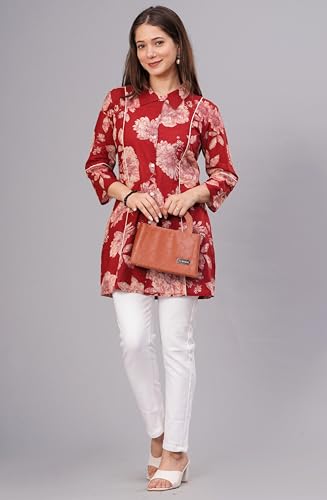 Image of rytras Women Woman Pure Cotton Straight Short Kurta |Short Kurti for Women Latest