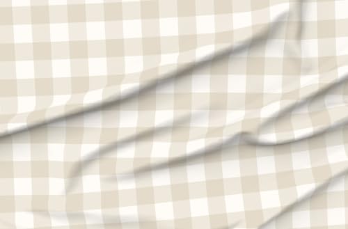 Spoonflower Neutral Plaid Buffalo Check