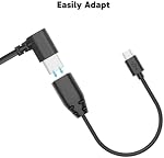 AKASO Microphone externe EK7000/ EK7000 Pro/Brave 4//Brève 7 LE/Brave 4 Pro/ V50X/ V50 Caméra d'action Elite avec un Type-C à Micro USB OTG câble