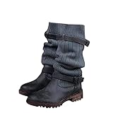Damen Stiefeletten mit Absatz Retro Gestickte Leder Chelsea Kurze Stiefel Stiefeletten Damen Mode Western Cowboystiefel Damen Halbhohe Stiefel Langschaft Gummistiefel Kurze Boots Damen Cowboy Stiefel Stiefelette Stiefel Chelsea Fashion Stiefeletten mit Blockabsatz Damen Wintermode Squared Heel Vintage Canvas Runde Zehe Reißverschluss Stiefel Schuhe Damen Plateau Boots Gothic Hoch Keilabsatz Stiefeletten Drei Reihen Schnallen Plattform Damenstiefel