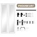 JUBEST Bifold Barn Doors Mirror Closet Door, Bi Fold Sliding Barn Door with Hardware Kit, 40