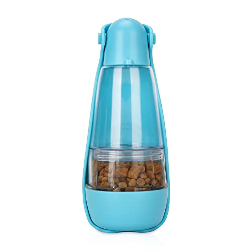 XAGMODSHN Pet Foldable Cup Multifunction with Lock Button Leak Proof Design Outing Bottle Portable Water Food Dispenser