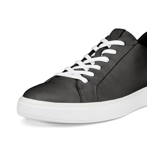 ECCO Men's Street Tray Sneaker, Black/White, 9-9.5 M US3